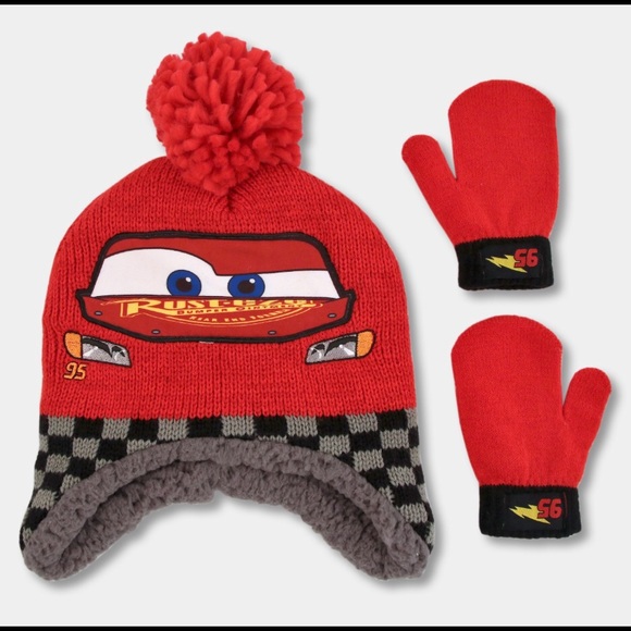 Disney Toddler Boys’ Cars Hat & Mitten Set - Picture 3 of 3